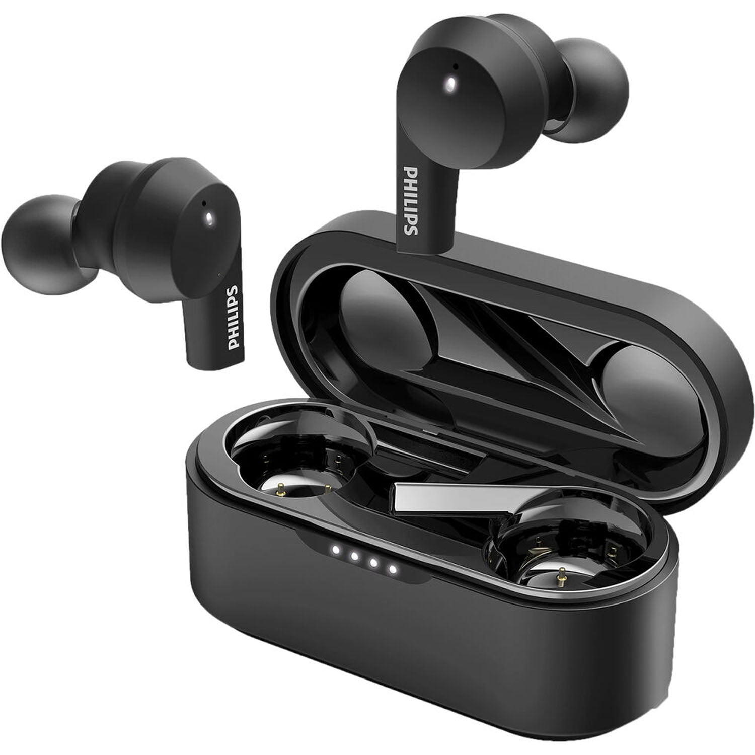 Philips Audio T5505 Wireless Earbuds with Active Noise Canceling (ANC) and  IPX5 Water Resistance, Black