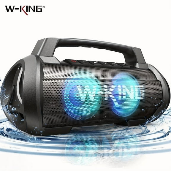 W-KING 70W RMS Bluetooth Portable Speaker, Speaker Wireless Loud IPX6 Waterproof Bluetooth Speakers with Subwoofer/Bass Boost