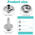 thumbnail image 2 of HLONK 150Pcs Canvas Snap Kit Stainless Steel Snap Fastener Tool Kit Heavy Duty Canvas Snap Button Tool Boat Cover Snaps DIY Snap Button Set for Boat Cover Canvas Furniture, 2 of 10