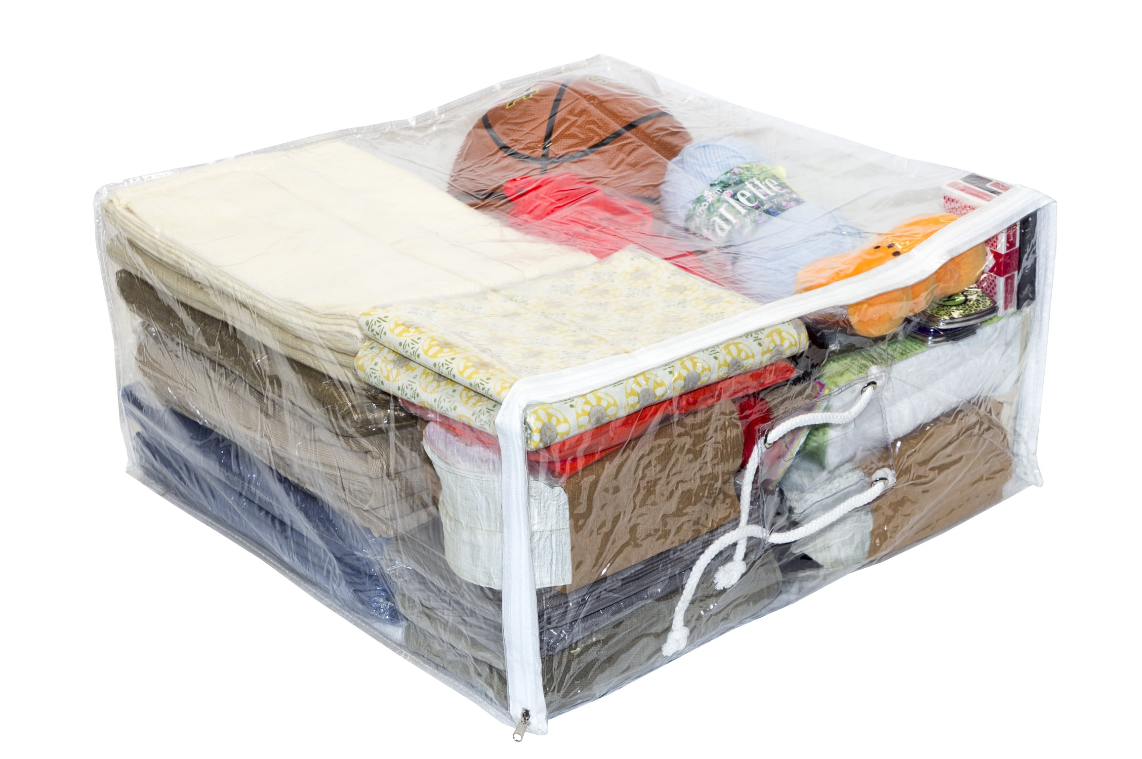 Zipped Transparent Multipurpose Storage Bag for Wardrobe