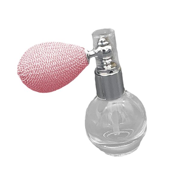 Atomizador de perfume en spray recargable, vacío, diseño retro, antiobstrucción, pequeño, ideal para regalo. rosa