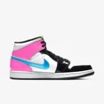 thumbnail image 2 of (Men's) A i r-Jor-dan 1 Mid SE 'Cyber / Fuchsia' (2020) CZ9834-100 Sneakers Adult U, 2 of 6