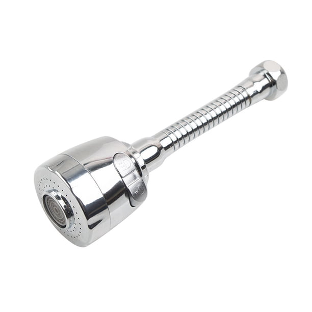 Boquilla de grifo giratoria de 360 grados con junta ajustable, filtro ahorrador de agua, rociador, aspersor, aireador de agua, conector, accesorios de grifo (plateado)