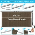 thumbnail image 4 of Jane Stone Outdoor Roller Shades 8'W x6'H Cordless Roll Up Blinds with Valance, Exterior Shade Cloth Roll for Patio Porch Pergola,Mocha, 4 of 7