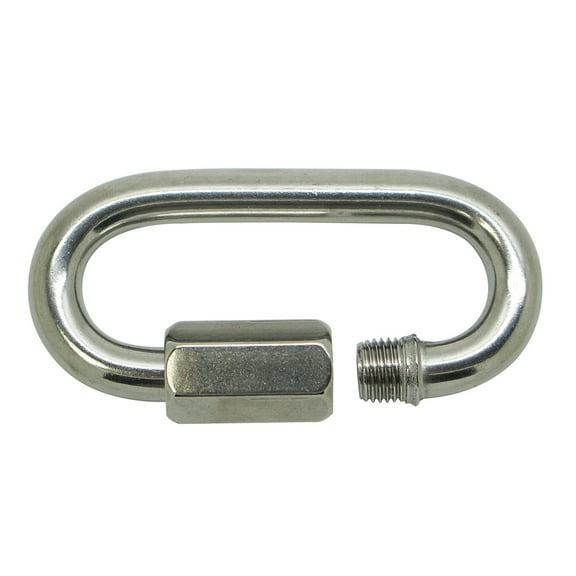 Scuba Choice 9cm SS Oval Quick Link Carabiner W/ Screw 13mm Opening