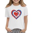 thumbnail image 6 of Posijego Boys Girls Cotton T-Shirts Heart Printed Short Sleeve Tops for Kids Valentine's Day Shirts Loose Casual Tees, 6 of 9