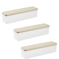 thumbnail image 1 of onlyliua Ofertas Caja de Almacenamiento Rectangular de Plástico para Refrigerador, Caja de Conservación de Alimentos con Tapa, para Cocina, Varios Granos, Alimentos, Colgantes, 3 Piezas, 1 of 2