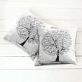 thumbnail image 6 of Ambesonne White Throw Pillow Cover 2 Pack, Abstract Leafy Floral Tree, 18", Charcoal Grey and White, 6 of 7