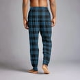thumbnail image 5 of Mens Plaid Pajama Pants Bottoms for Sleeping and Lounge Wear Dark Blue M, 5 of 5