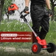 thumbnail image 4 of Désherbeur à Piles avec Roues, Désherbeur Sans Corde avec 3 Types de Lames, Bâton Pliable, Désherbeur Électrique Sans Fil pour Pelouses, Cour, Jardin, 4 of 7