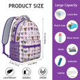 thumbnail image 6 of Cute Pitbull Terriers Dog and Flower Backpack for School,Cute School Bag,Schoolbag with Adjustable Shoulder Straps & Padded Back,15.3"x11"x6.7", 6 of 6