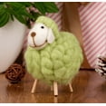 thumbnail image 1 of Handmade Felt Sheep Miniature Decoration Christmas Tree Hanging Ornament Felt Sheep Figurines，Green Lamb, 1 of 4