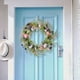 Luzkey Artificial Easter Egg Wreath Hanging Ornament Easter Decorations Silk flower Wreath for Front Door Easter Wedding Home Holiday C - image 4 of 10