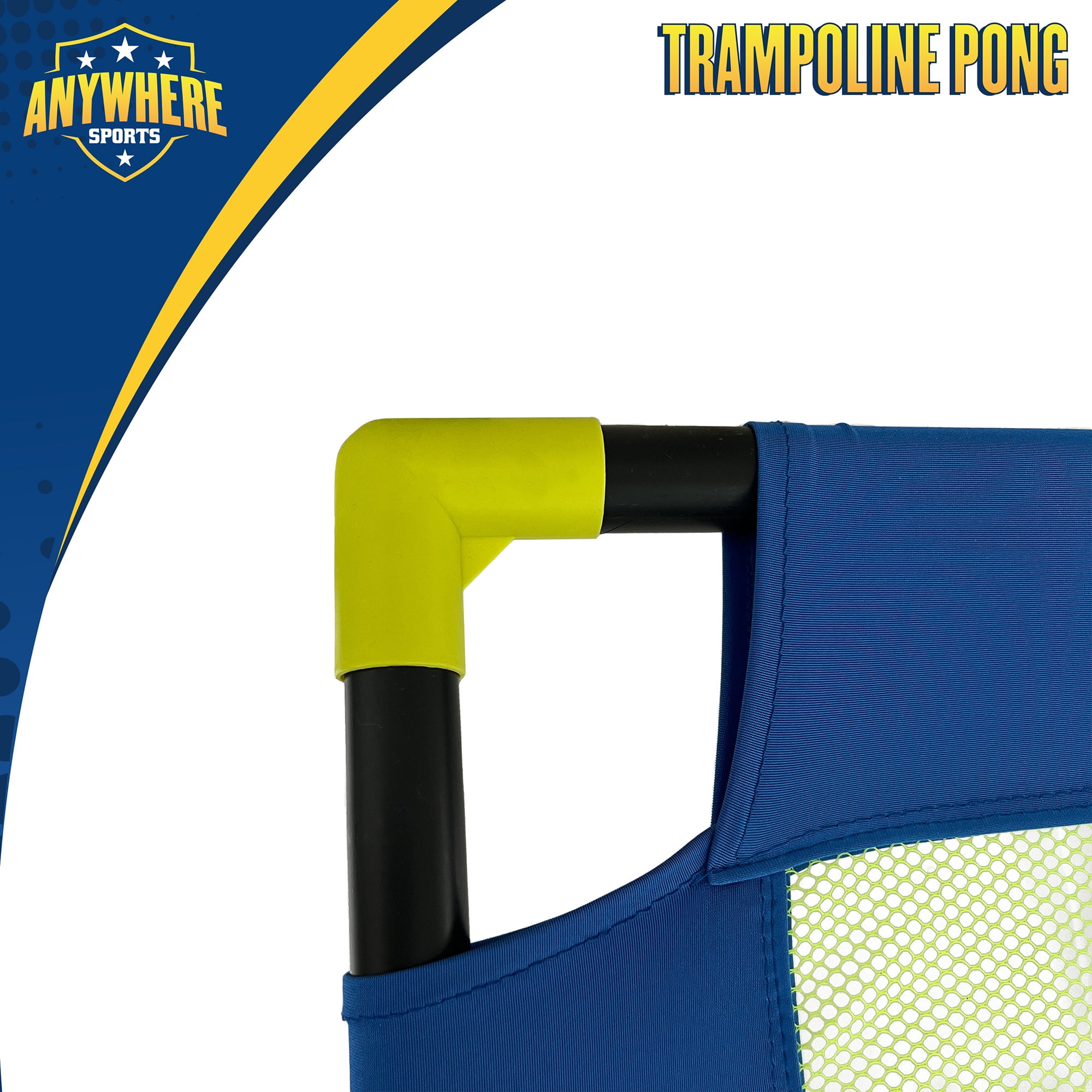 Anywhere Sports: Trampoline Pong - 10pc Portable Table Tennis Game Set, Bouncy Surface, Paddles-Balls-Carry Bag, In-Outdoor, Kids 3+, 1 - 2 Players