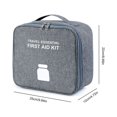thumbnail image 3 of Emergency Organizer Zipper Waterproof Household Empty Storage Bag Classification Dust-proof Students Pill Case for School Gray Large, 3 of 7