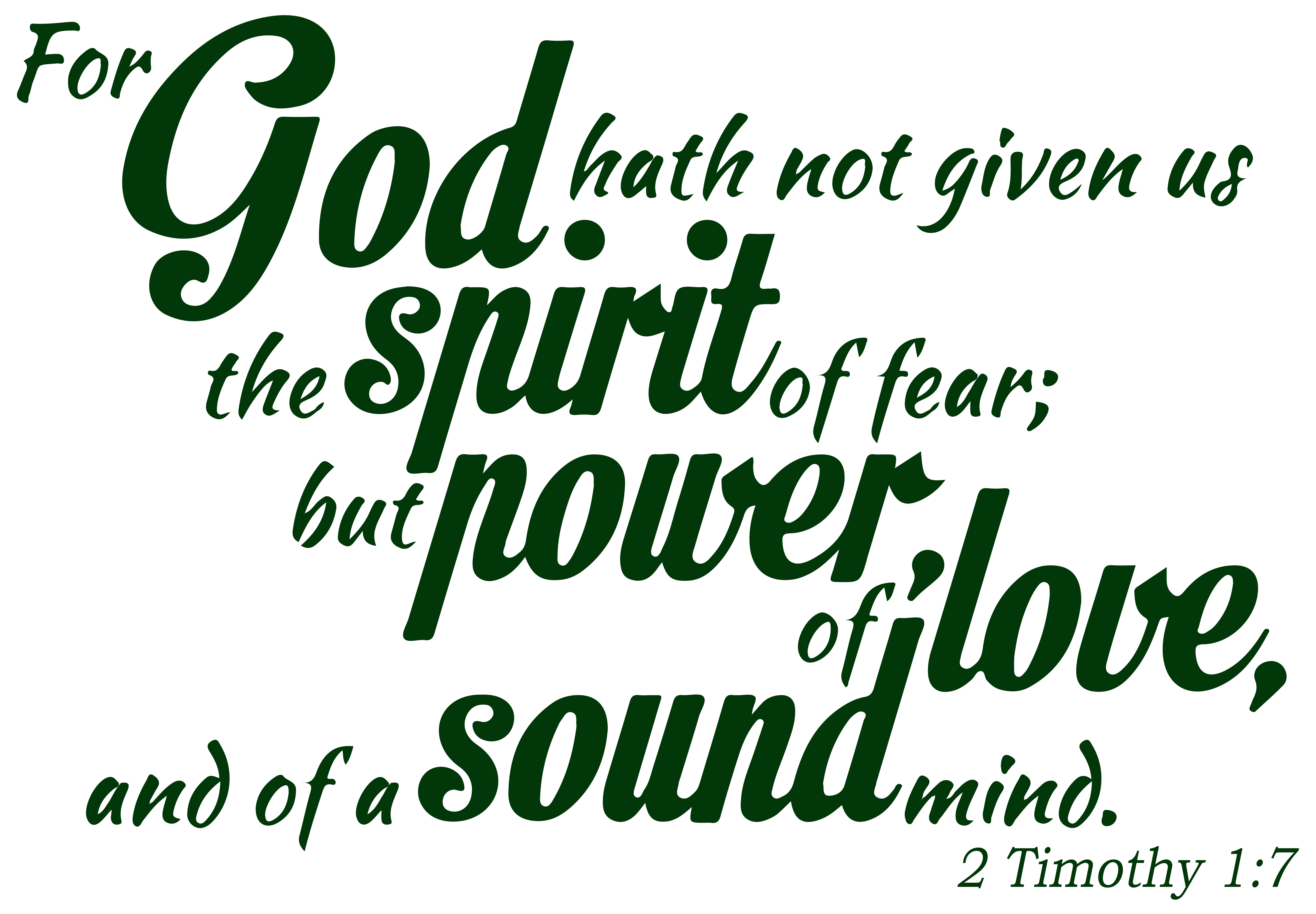 2 Timothy 17 For God hath not given us the... Vinyl Decal Sticker Quote Large Forest 2 Timothy 17 For God hath not given us the... Vinyl Decal Sticker Quote Large Forest