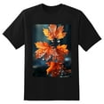 thumbnail image 2 of Plus Size Shirt for Women Black Tops for Women Short Sleeves Shirt for Women Maple Leaves T Shirt Crewneck Shirt for Women XL, 2 of 5