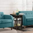 thumbnail image 2 of Patiojoy End Table Sofa Side Table with Drawer Double Shelf Narrow Nightstand for Living Room & Bedroom Brown, 2 of 9