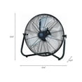 thumbnail image 4 of Mainstays 20" 3-Speed High Velocity Tiltable Black Steel Floor Fan, 4 of 10