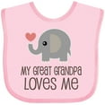thumbnail image 3 of Inktastic Great Grandpa Loves Me Boys or Girls Baby Bib, 3 of 4