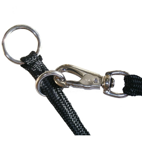Resco American-Made Braided Snap Choke Collar for Dogs, 20", Black
