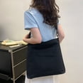 thumbnail image 1 of Bolso bandolera de viaje para mujer, bolso de hombro de lona portátil, bolso diario (negro), 1 of 6