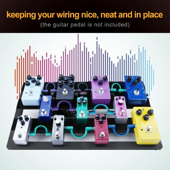 Large Guitar Effect Pedal Board Pedalboard Aluminum Alloy with Carry Bag Capo 4pcs Picks Fixing Tapes
