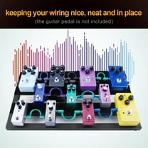 Large Guitar Effect Pedal Board Pedalboard Aluminum Alloy with Carry Bag Capo 4pcs Picks Fixing Tapes
