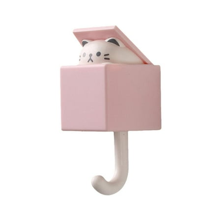 

S-JIANG Creative Adhesive Coat Hook Cute Cat Hooks Wall Mounted Hooks for Coat Scarf Hat Towel Key Bag Utility Cat Hook for Wall Hanging Decorations D1N0