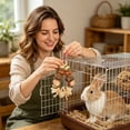 thumbnail image 3 of Rabbit Chew Toys for Teeth - Natural Wooden Pet Hanging Toy for Small Animals, Guinea Pigs & Hamsters - 8.3" x 5.1" Cage Accessories for Grinding & Biting, 3 of 4