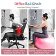 thumbnail image 4 of kisnbld Exercise Ball, Extra Thick Yoga Ball with Pilates Bal & Foot Pump, 3 Sizes Anti-Burst Home, Gym & Office Workout Equipment for Yoga or Sitting, 4 of 7