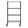 thumbnail image 3 of Furinno Wayar 4-Tier Metal Storage Shelf Rack Cart with Casters, 36 x 14 x 58, Black, 3 of 5