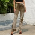 thumbnail image 4 of Swirling Brown Marble Texture High Waisted Casual Flared Trousers Summer Home Pants Gift Street Fashion Night Club Big Size Trousers, 4 of 5