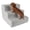 Gray, variant on PETMAKER 3-Step Pet Stairs with Removable Zippered Microfiber Cover, Tan
