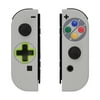 eXtremeRate SFC SNES Classic EU Style Joycon Handheld Controller Housing (D-Pad Version) Colorful Buttons, Replacement Shell Case for Nintendo Switch & Switch Oled Joy-Con – Console Shell NOT Included