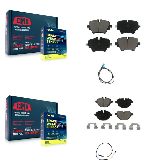CMX Front Rear Ceramic Disc Brake Pads and Wear Sensors Kit for Car BMW X4 KCW-100032