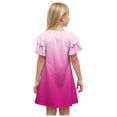 thumbnail image 3 of Gubotare Toddler Dresses for Girls Girl Summer Short Sleeve Dress Rainbow Cartoon for Girls Size 13-14T (Hot Pink,13-14 Years), 3 of 9
