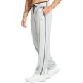 thumbnail image 4 of Tyhengta Mens Pants Athletic Open Bottom Running Pants Mesh Mens Sweatpants with Pockets Lightgrey/Black XL, 4 of 9