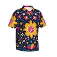 thumbnail image 2 of Bixox Men's Hawaiian Shirts Men's Cinco De Mayo Floral Print Short-Sleeve Shirt-Small, 2 of 8