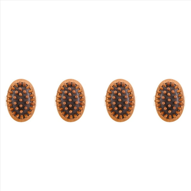 4X Cepillo Corporal Anticelulítico Aceite de Madera Calmante Cojín de Aire para Spa Cepillo de Masaje para Meridianos Instrumento para Amasar Pantorrillas