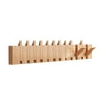 thumbnail image 1 of Rongfmy Wall Mounted Coat Rack, Flip Down Wall Hook Rack, Decorative, Entryway Coat Rack Wood color 12 key, 1 of 9