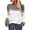 White, variant on Viikei Cardigan Sweaters for Women Plus Size Women's Striped Color-matching Pullover Sweater