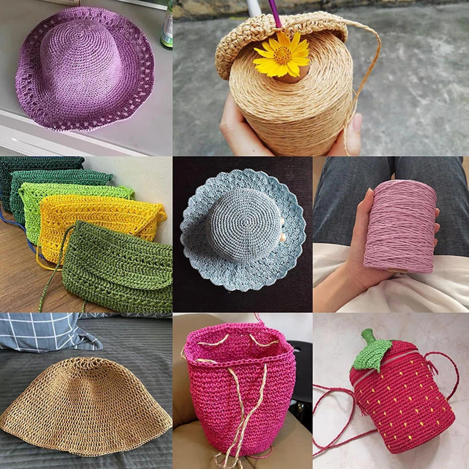 Naturegr 1 Roll Raffia Yarn Decorative Widely Applied Wrapping Gift Raffia  Straw Packaging Paper Yarn for DIY 