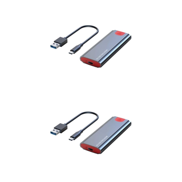 Caja SSD M.2 NVME Injueey Adaptador externo USB-C Gris con cable A-C
