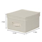 Household Essentials Medium Canvas Storage Box with Lid - Walmart.com