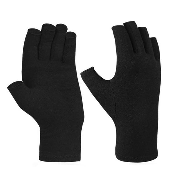 SANWOOD 2Pcs Unisex Adult Sports Soft Cotton Breathable Half Finger Protective Gloves