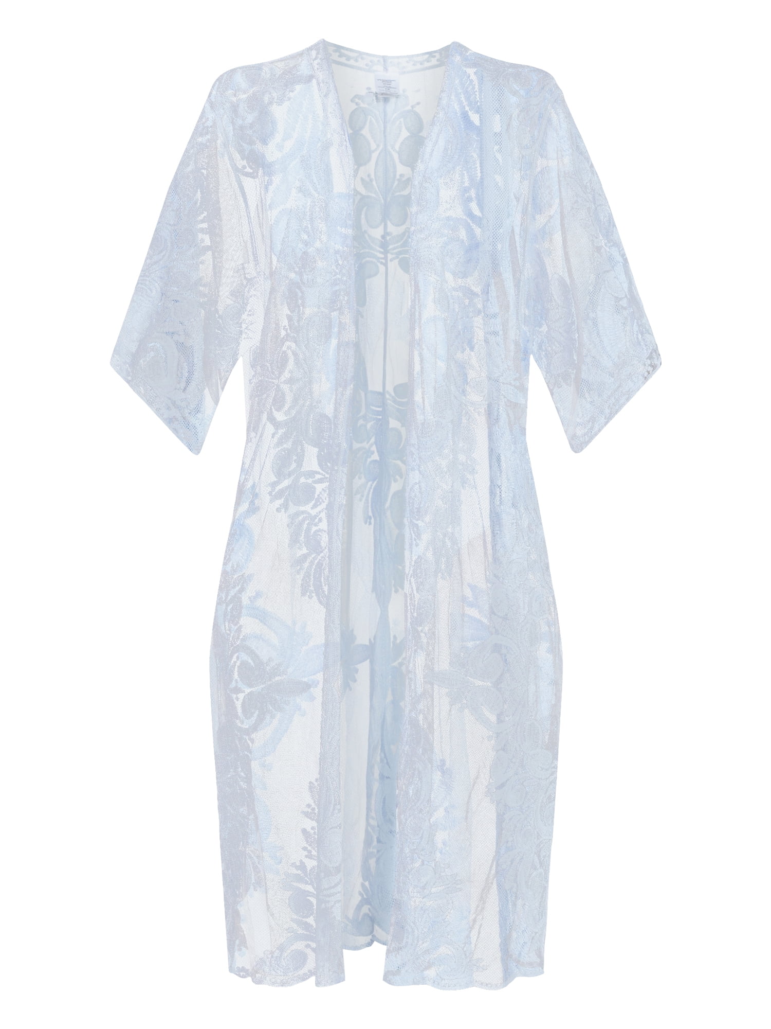 Time and Tru Women's Lace Coverup, Sizes XXL/XXXL, Blue Drop