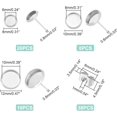 thumbnail image 3 of 304 Stainless Steel 38sets 3 Sizes 6/8/10mm Tray Earring Bezel 304 Stainless Steel Stud Earring Setting 0.6mm Pin Earring Blank Bezel Tray for Jewelry Making Stainless Steel Color, 3 of 6