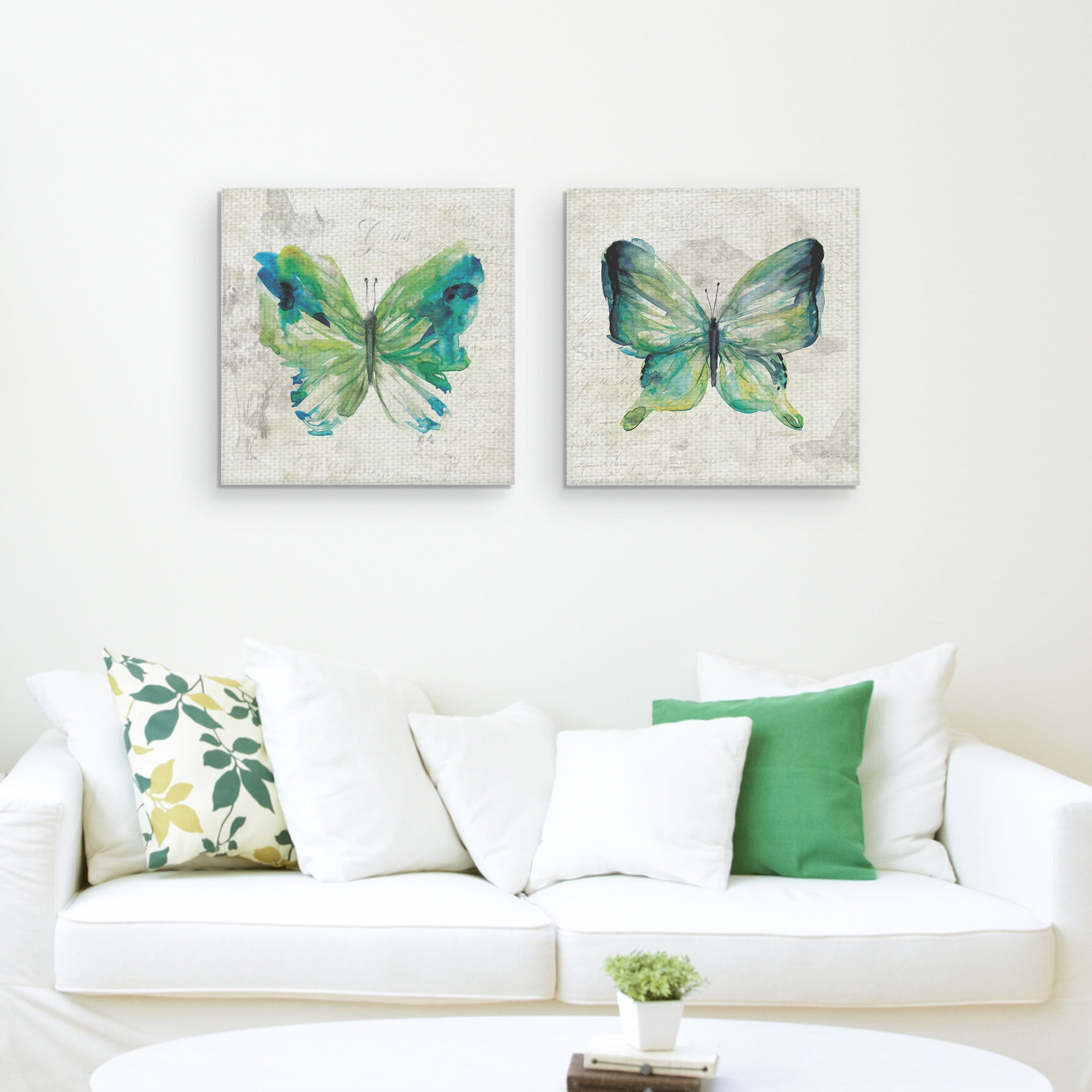 Butterfly Sketch I & II by Carol Robinson Canvas Art Painting Print Set of 2