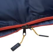Slumberjack Shadow Mountain 30-Degree Hooded Rectangular Sleeping Bag, Blue, 35x88
